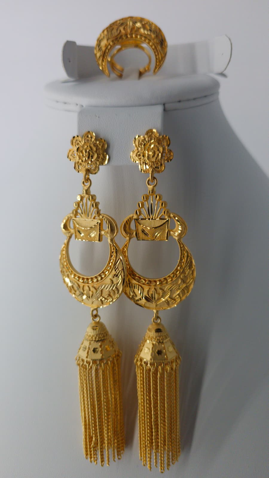 2-Piece Gold-Plated Earrings & Ring Set - E90