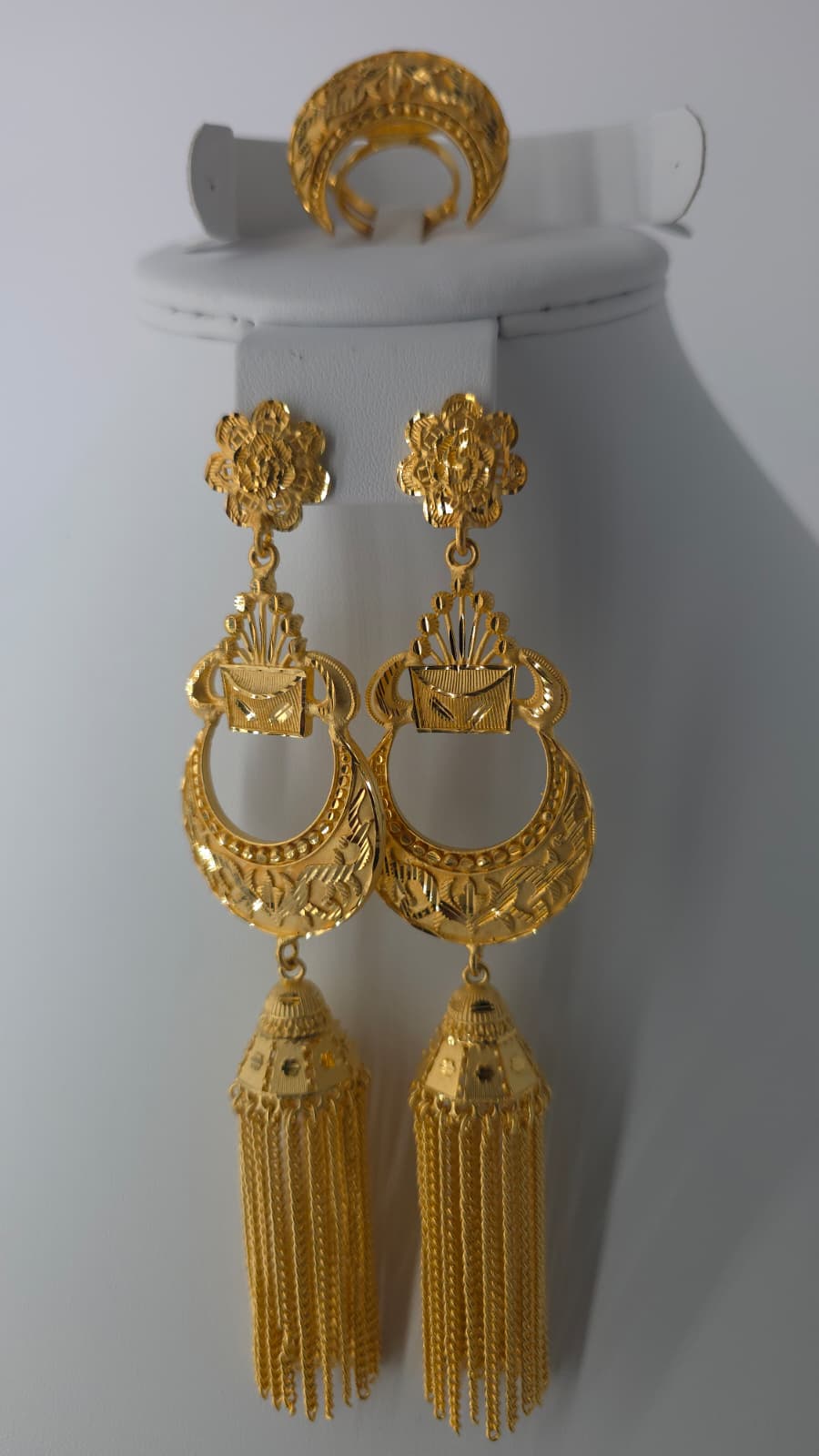2-Piece Gold-Plated Earrings & Ring Set - E90