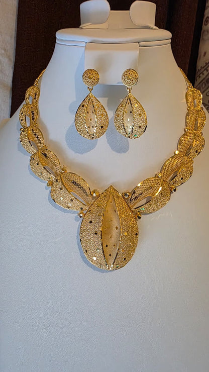 Gold Plated 2PCS CHOKER SET-N-483