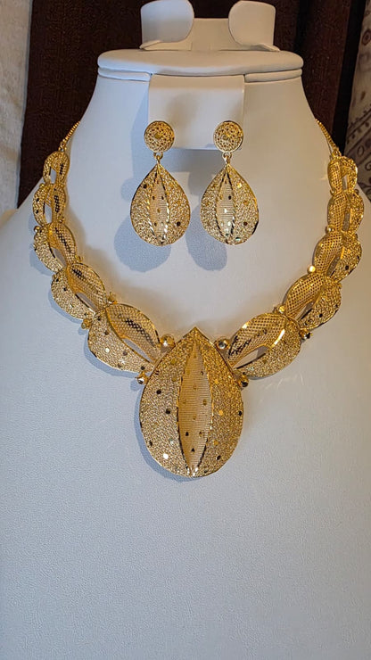 Gold Plated 2PCS CHOKER SET-N-483