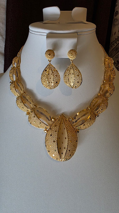 Gold Plated 2PCS CHOKER SET-N-483