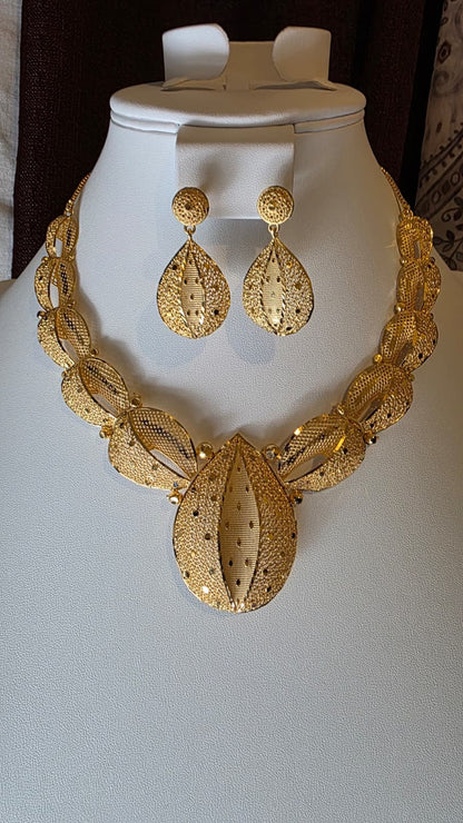 Gold Plated 2PCS CHOKER SET-N-483