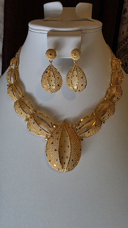 Gold Plated 2PCS CHOKER SET-N-483