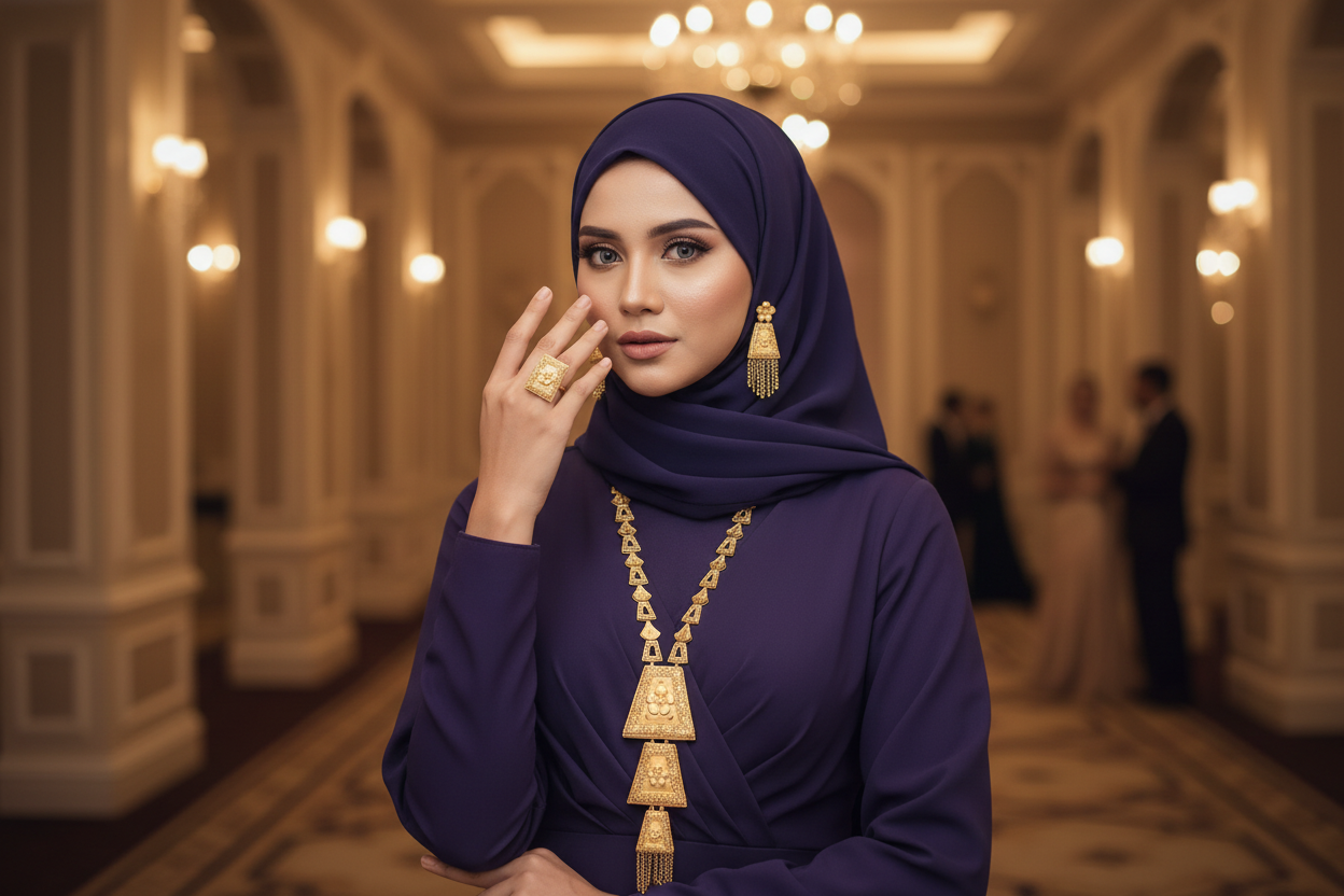 Ballroom with ring replicating earring design