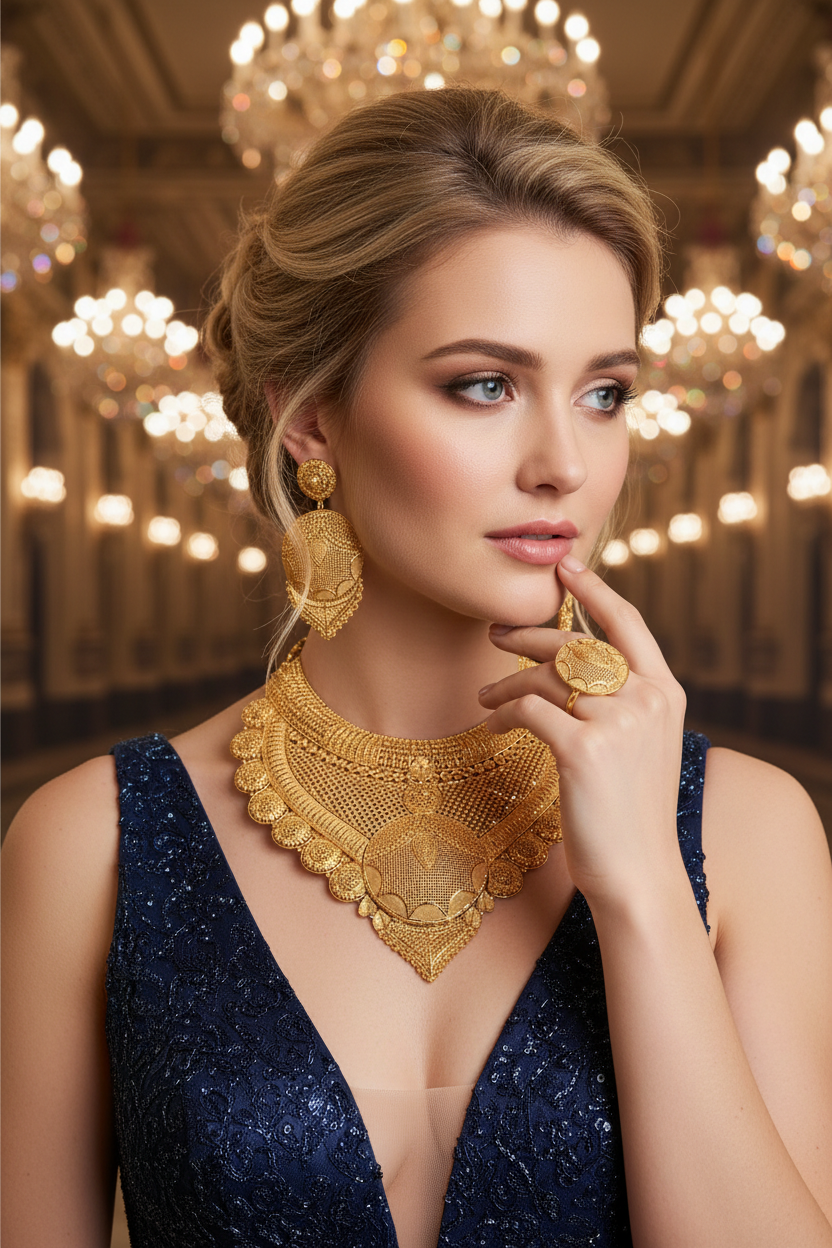 Luxurious ballroom with chandeliers