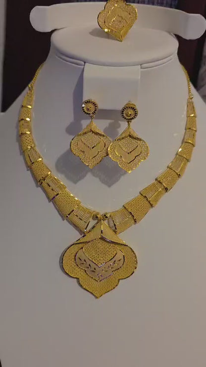 Gold Plated 3 PCS CHOKER SET-N529