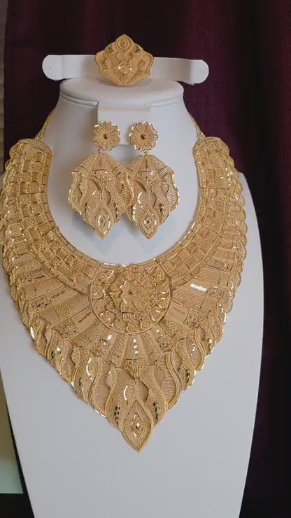 Gold Plated 3 PCS CHOKER SET-N131