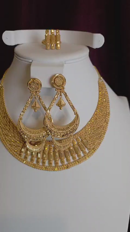 Gold Plated 3 PCS CHOKER SET- N516