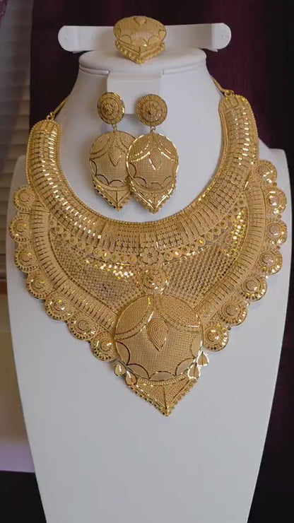 Gold Plated 3 PCS CHOKER SET-N456
