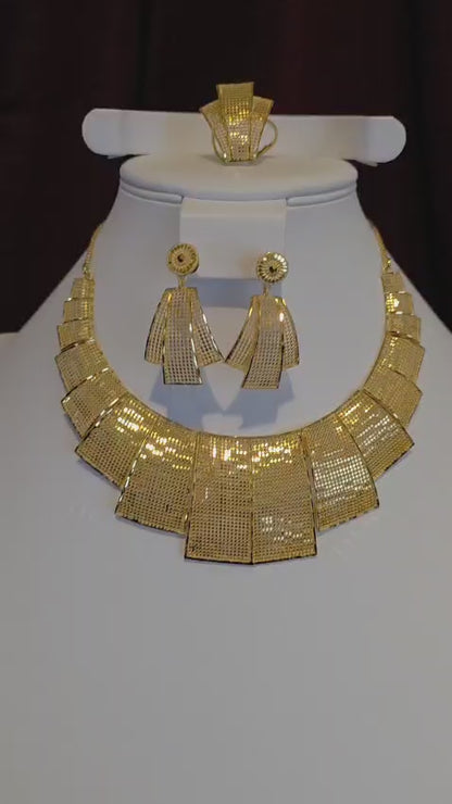 Gold Plated 3 PCS CHOKER SET-N524