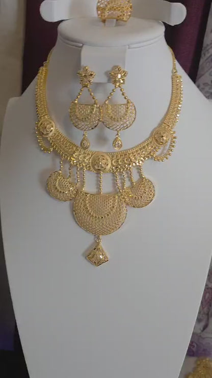 Gold Plated 3 PCS CHOKER SET-N563