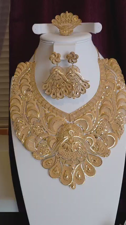Gold Plated 3 PCS CHOKER SET-N132