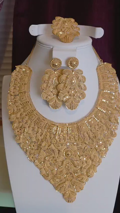Gold Plated 3 PCS CHOKER SET-N128