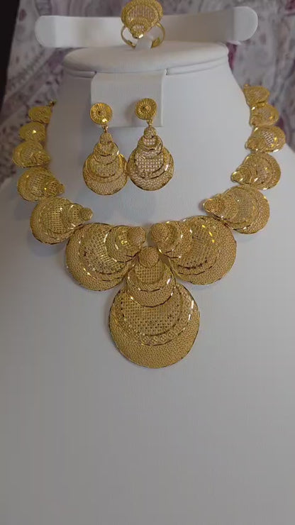 Gold Plated 3 PCS CHOKER SET-N525
