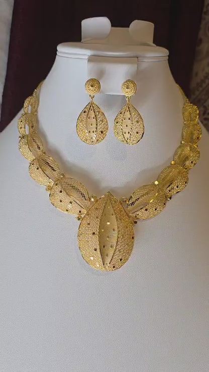 Gold Plated 2PCS CHOKER SET-N-483