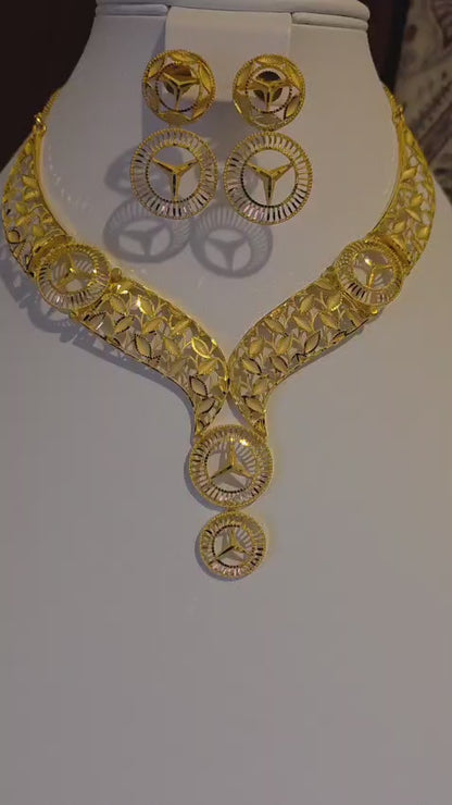 Gold Plated 2PCS CHOKER SET-N340