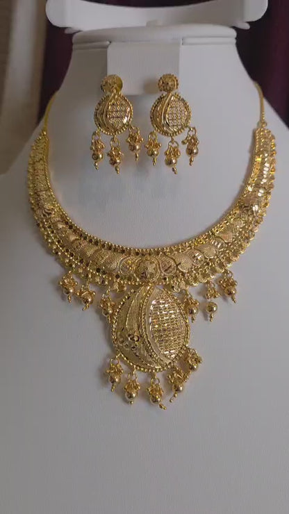 Gold Plated 2 PCS CHOKER SET-N369