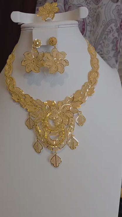 Gold Plated 3 PCS CHOKER SET-N135