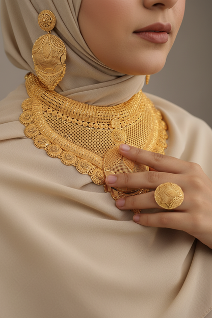 Studio shot showing matching designs